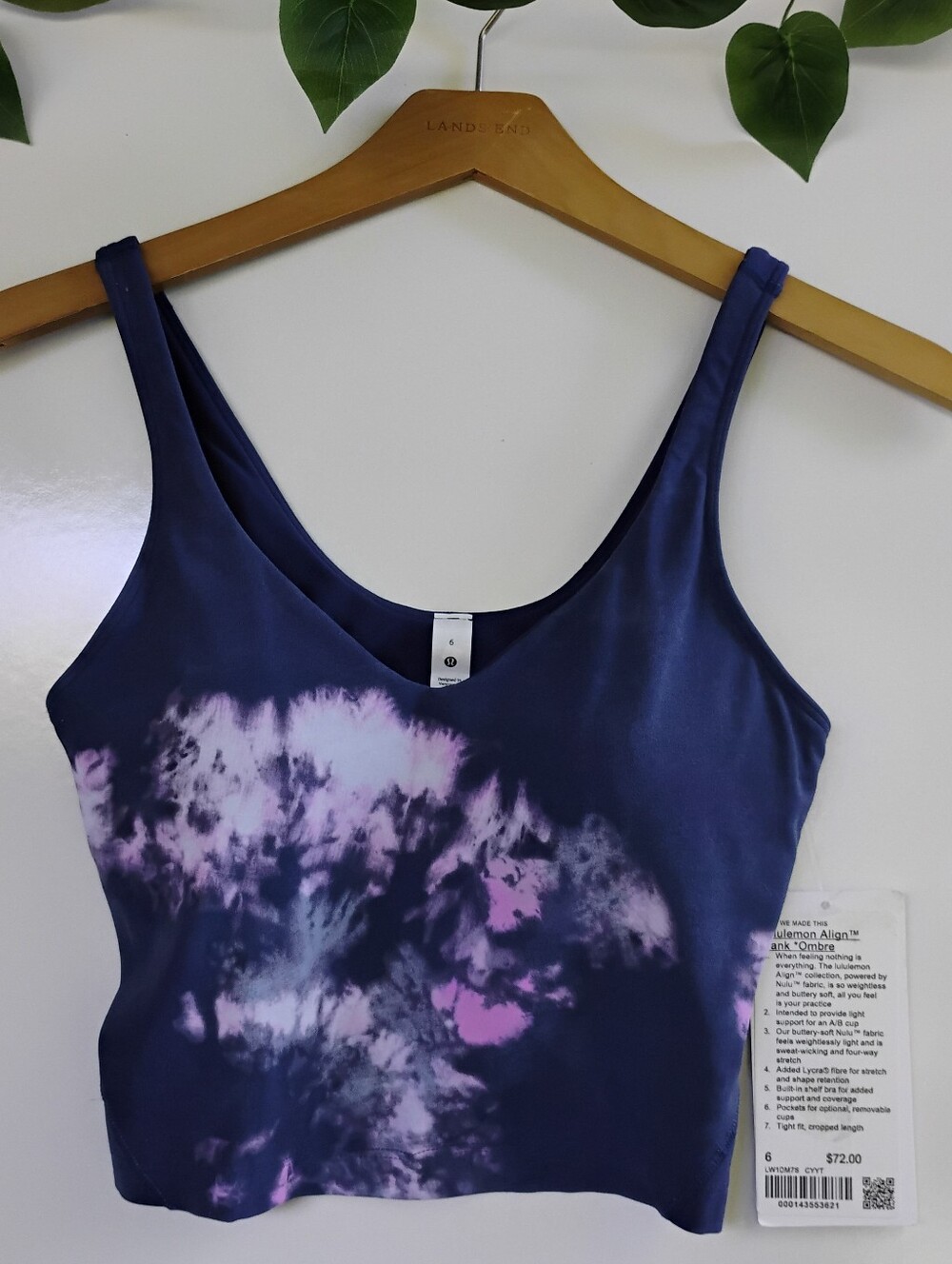 Lululemon Align Tank Ombre Size 6 Blue & Lavender NWT
